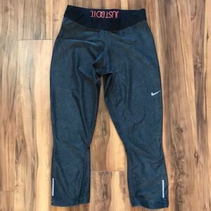Nike Dri-Fit Black And Grey Capri Leggings
